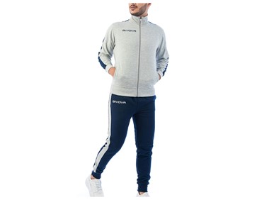 GIVOVA SWEAT REVOLUTION L GREY MEL/NAV