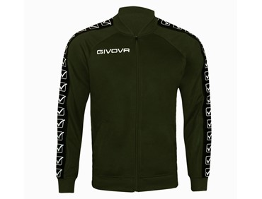 GIVOVA GIACCA COLLEGE BAND GREEN MILITARE