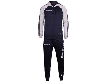 GIVOVA TRACKSUIT ITALIA WITH CAP NAV/L. GREY