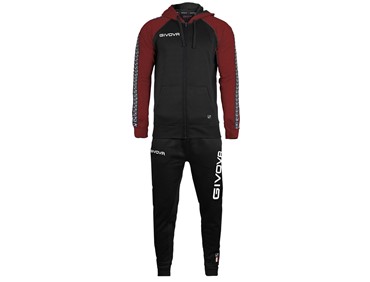 GIVOVA TRACKSUIT ITALIA WITH CAP BLK/GRANA