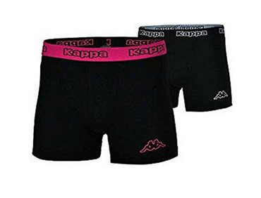 KAPPA BOXERS 2-PACK BLK/FUCHSIA