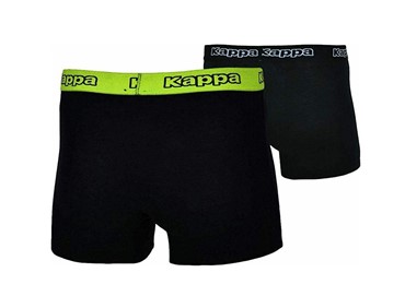 KAPPA BOXERS 2-PACK BLK/ORA