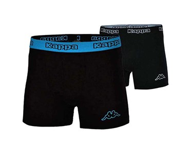 KAPPA BOXERS 2-PACK BLK/BLU SEA
