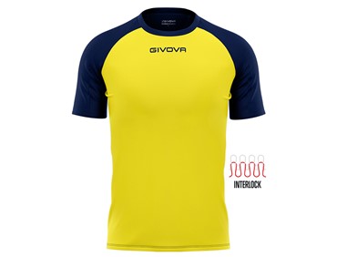 GIVOVA CAPO SHIRT MC YELLOW/NAV