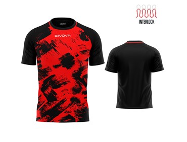 GIVOVA SHIRT ART INERLOCK RED/BLK