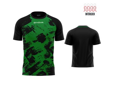 GIVOVA SHIRT ART INERLOCK GREEN/BLK