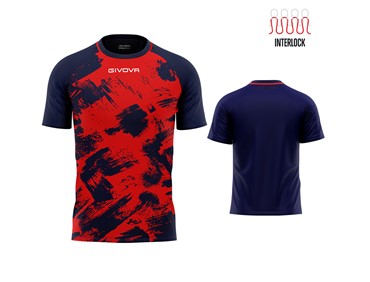 GIVOVA SHIRT ART INERLOCK RED/NAV