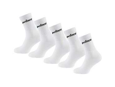 PRINCE 5PK M SOCKS WHT