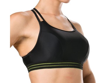 SPEEDO REFLECT WAVE X CROP TOP AF BLK/GREE