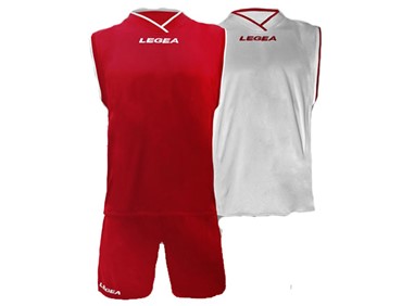 LEGEA KIT LAS VEGAS BASKET WHT/RED