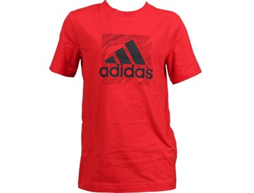 ADIDAS JR TSHIRT LOGO VIVID RED