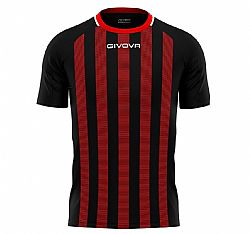 GIVOVA INTERLOCK SHIRT TRATTO BLK/RED