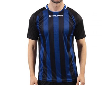 GIVOVA INTERLOCK SHIRT TRATTO BLK/ROY