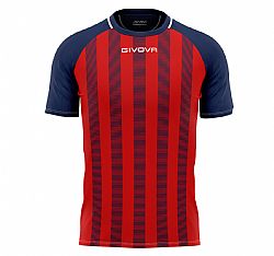 GIVOVA INTERLOCK SHIRT TRATTO BLU/RED