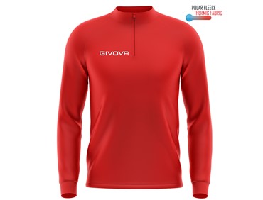 GIVOVA TECHNICAL SHIRT HALF ZIP RED