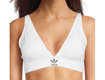 ADIDAS UNLINED TRIANGLE BRA WHITE