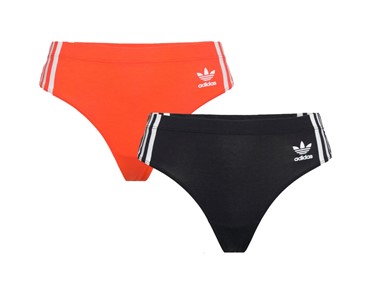 ADIDAS WIDE SIDE THONG ORA/BLK