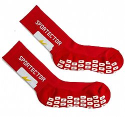 SPORTECTOR ANTI-SLIP GRIP SOCKS RED