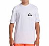 QUIKSILVER YTH SURF RASH VEST TEE SS WHT
