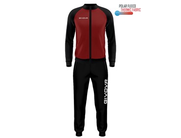 GIVOVA CUBA TRKCSUIT POLARFLEECE BURG/BLK
