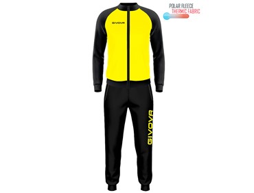 GIVOVA CUBA TRKCSUIT POLARFLEECE YEL/BLK