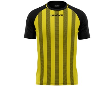GIVOVA INTERLOCK SHIRT TRATTO BLK/YEL